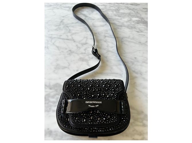 Borsa a mano Emporio Armani in pelle nera - vista 3