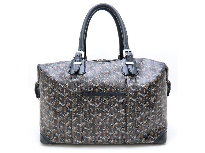 Borsa Goyard Boeing 30 in tela rivestita nera e pelle - vista 10