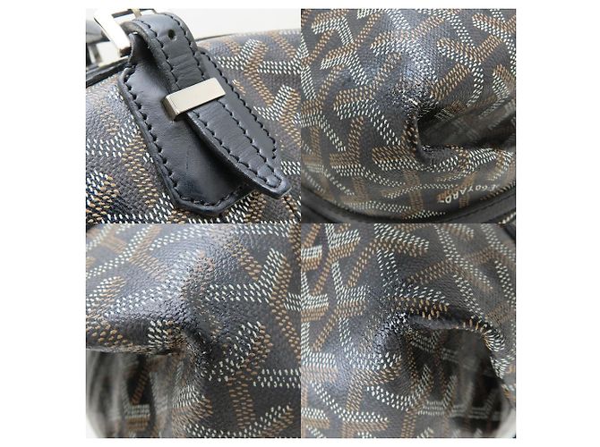 Borsa Goyard Boeing 30 in tela rivestita nera e pelle - vista 4