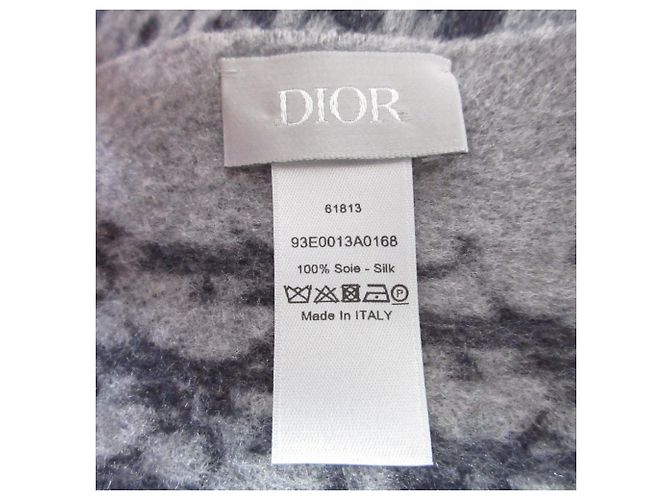 Navy Seidenschal Christian Dior - Ansicht 7