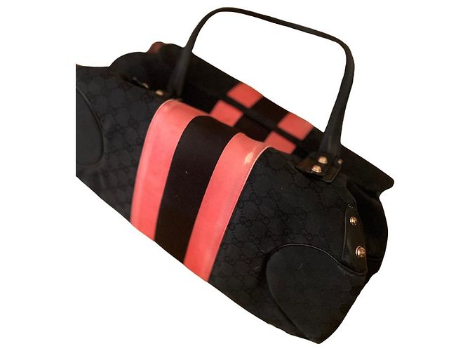 GUCCI HORSEBIT 1970 GRANDE SHOPPER Nero - vista 3