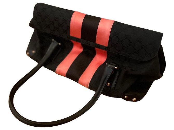GUCCI HORSEBIT 1970 GRANDE SHOPPER Nero - vista 5