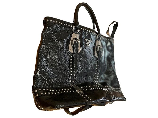 PRADA LARGE TRUNK BAG BLACK STUDDED Schwarz - Ansicht 2