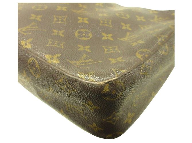 Borsa Tote Louis Vuitton Monogram Looping MM Marrone - vista 4