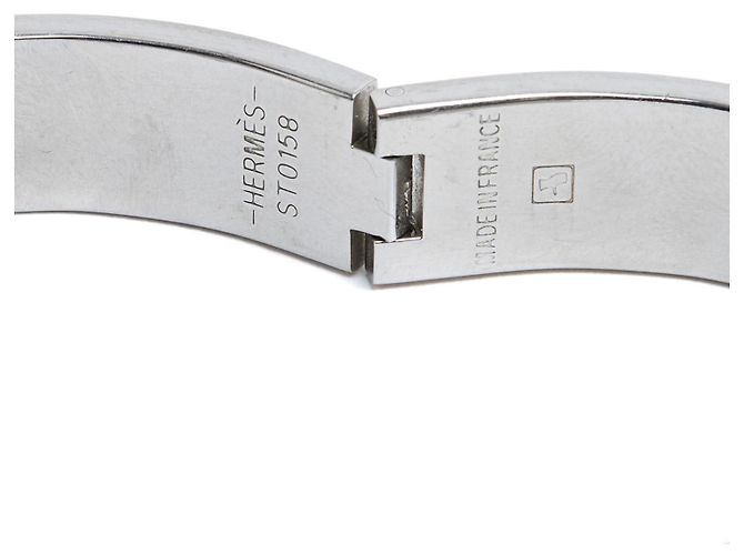 Clic H Hermès Pulsera Clic Cadenas PM Esmalte Negro Plata Kelly Locker Bangle S Hermes - vista 4