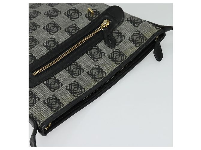 LOEWE anagramma Borsa a Spalla PVC Grigio Oro Auth yk18308 Marrone D'oro - vista 6