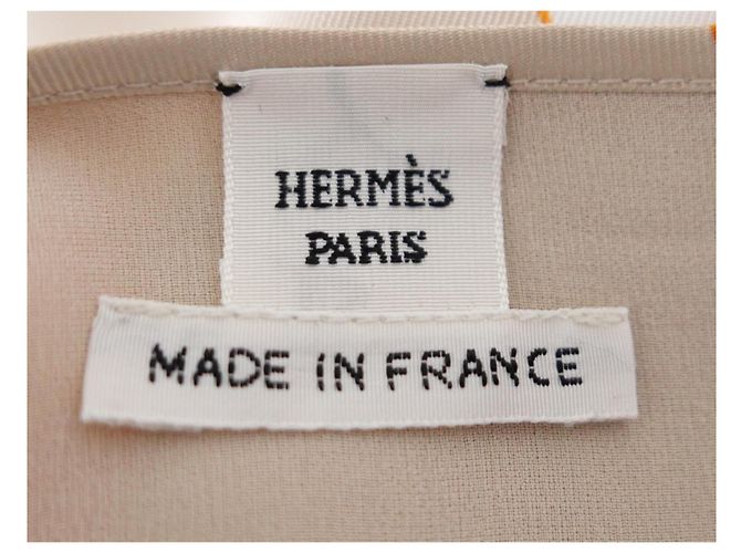 Hermès Beige/Palomi Seidenkleid mit Trägern Orange - Ansicht 7