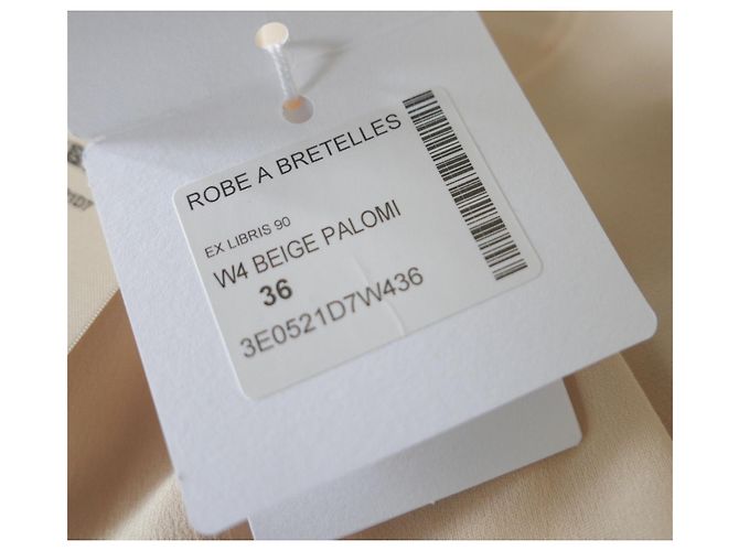 Hermès Beige/Palomi Seidenkleid mit Trägern Orange - Ansicht 9