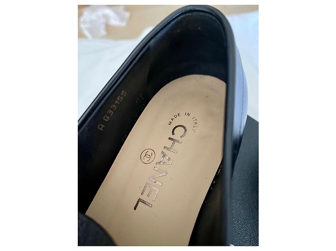 Mocassini Chanel Neri Argento 37.5 Nero - vista 3
