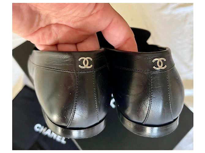 Mocassini Chanel Neri Argento 37.5 Nero - vista 5