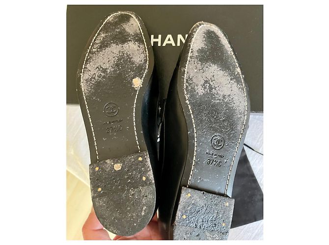 Mocassini Chanel Neri Argento 37.5 Nero - vista 6