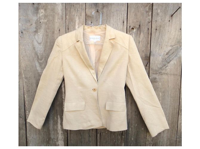 Carven Linen Jacket Eggshell - view 2
