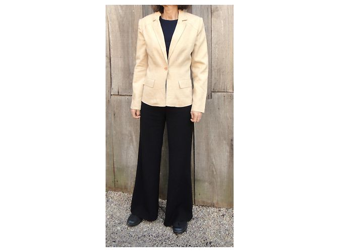 Carven Linen Jacket Eggshell - view 4