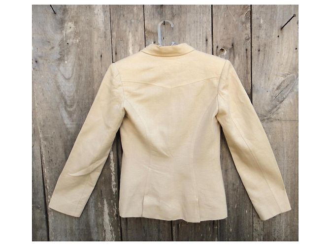Carven Linen Jacket Eggshell - view 5