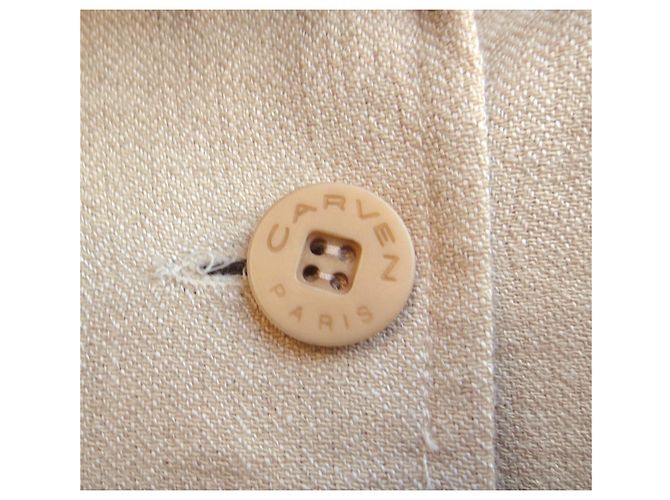 Carven Linen Jacket Eggshell - view 6