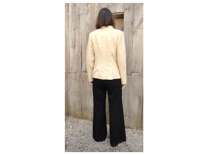 Carven Linen Jacket Eggshell - view 7