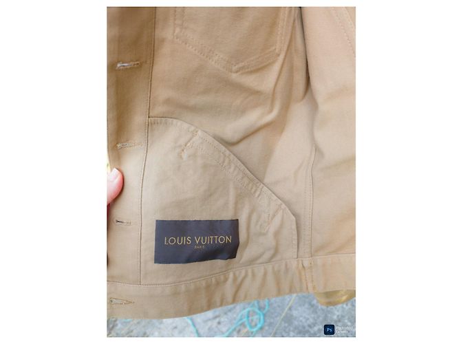 Giacca Louis Vuitton in denim di cotone oro D'oro - vista 7