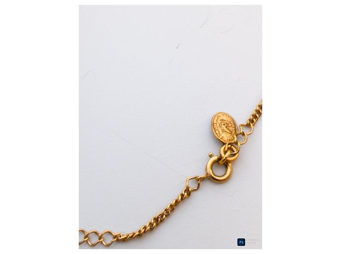Collana Christian Lacroix Croce Effetto Pizzo Dorata CL Gold hardware - vista 5