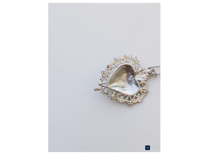 Spilla Cuore Christian Lacroix Pizzo Argento Silver hardware - vista 2