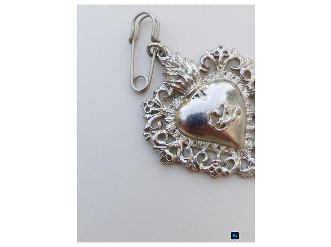Spilla Cuore Christian Lacroix Pizzo Argento Silver hardware - vista 3