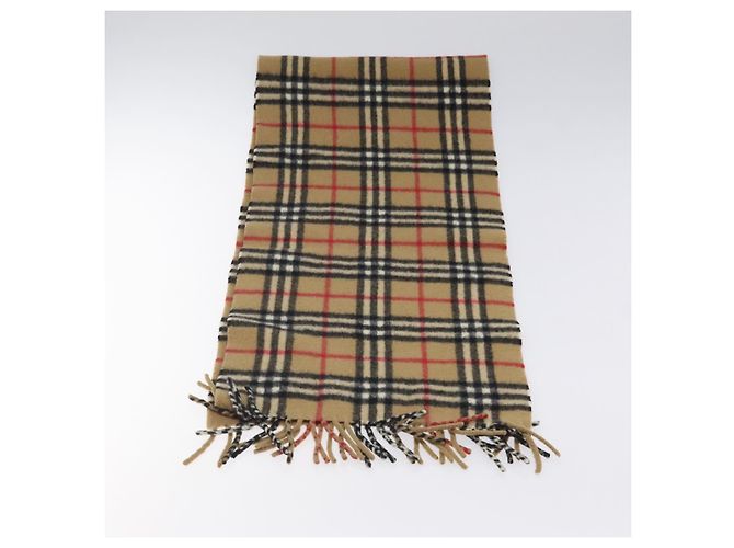 Autre Marque Sciarpa in cashmere Burberrys Nova Check Beige Auth am8416 - vista 3