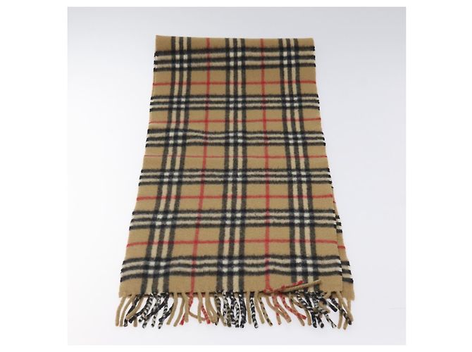 Autre Marque Sciarpa in cashmere Burberrys Nova Check Beige Auth am8416 - vista 5