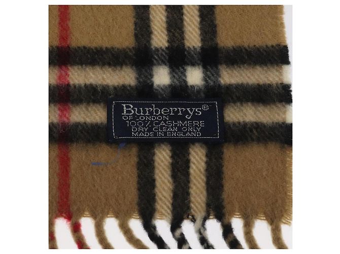 Autre Marque Sciarpa in cashmere Burberrys Nova Check Beige Auth am8416 - vista 6