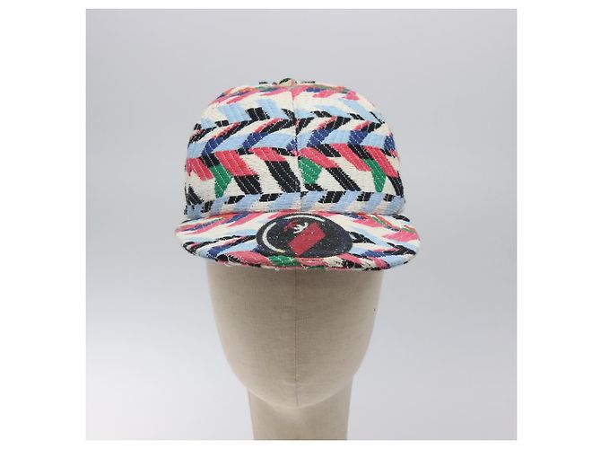 Chanel Cappellino Airline in Cotone Multicolore CC Auth BA2344 - vista 2