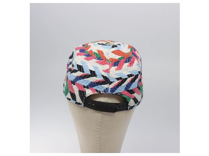 Chanel Cappellino Airline in Cotone Multicolore CC Auth BA2344 - vista 3