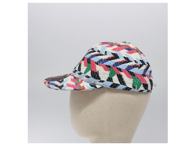 Chanel Cappellino Airline in Cotone Multicolore CC Auth BA2344 - vista 4
