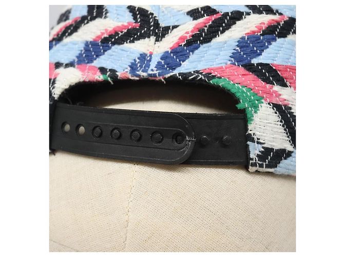 Chanel Cappellino Airline in Cotone Multicolore CC Auth BA2344 - vista 7