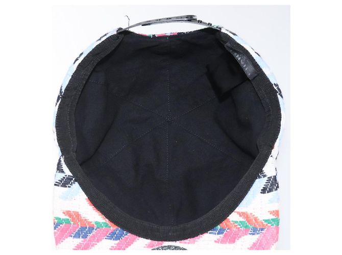 Chanel Cappellino Airline in Cotone Multicolore CC Auth BA2344 - vista 9