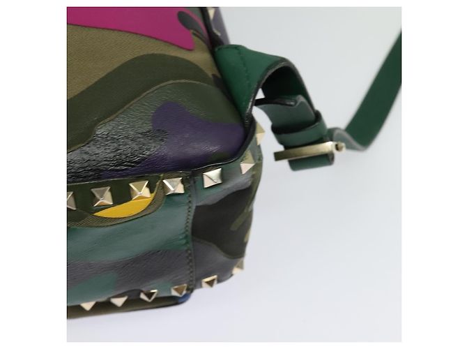 VALENTINO Studs Backpack Leather Camouflage Auth BA2454 - view 16