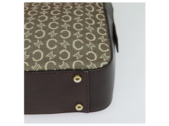 Céline Borsa a mano in tela Macadam Celine C beige e oro Auth BD2013 D'oro - vista 11