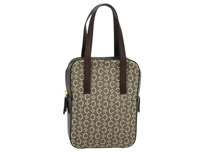 Céline Borsa a mano in tela Macadam Celine C beige e oro Auth BD2013 D'oro - vista 2