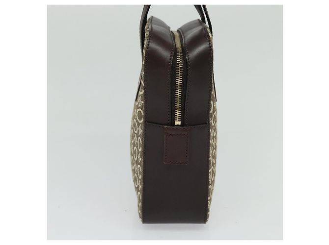 Céline Borsa a mano in tela Macadam Celine C beige e oro Auth BD2013 D'oro - vista 5