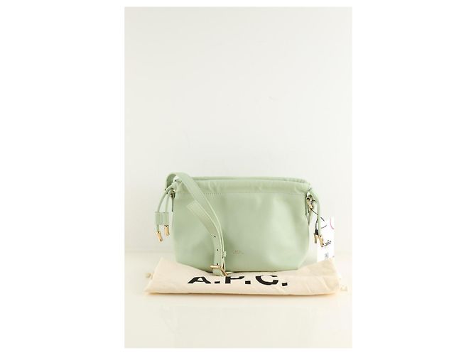 Apc Sac à bandoulière en cuir vert - vue 6