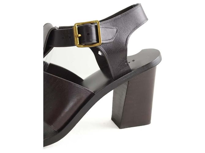 Soeur Tacchi in pelle marrone - vista 5