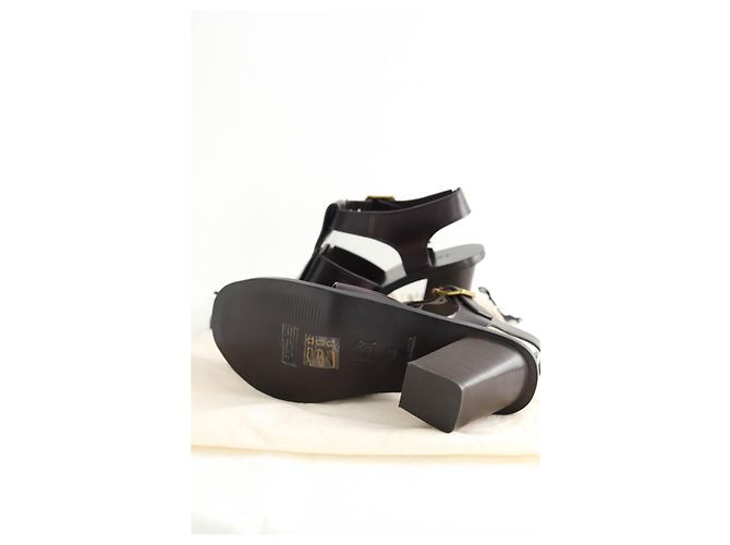 Soeur Tacchi in pelle marrone - vista 6
