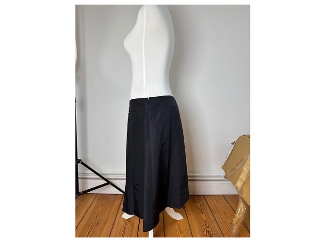 Céline Vintage Celine Polyesterrock schwarz 40 - Ansicht 2
