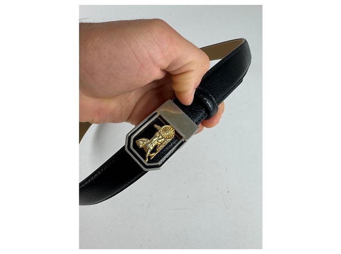 Céline Vintage Celine Ledergürtel schwarz - Ansicht 2