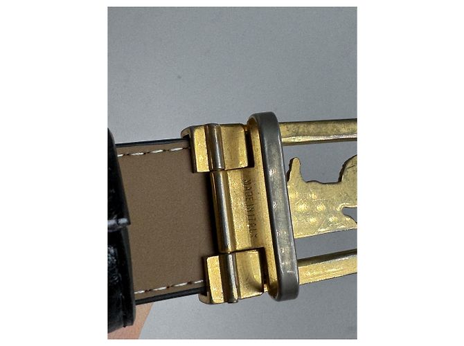Céline Vintage Celine Ledergürtel schwarz - Ansicht 4