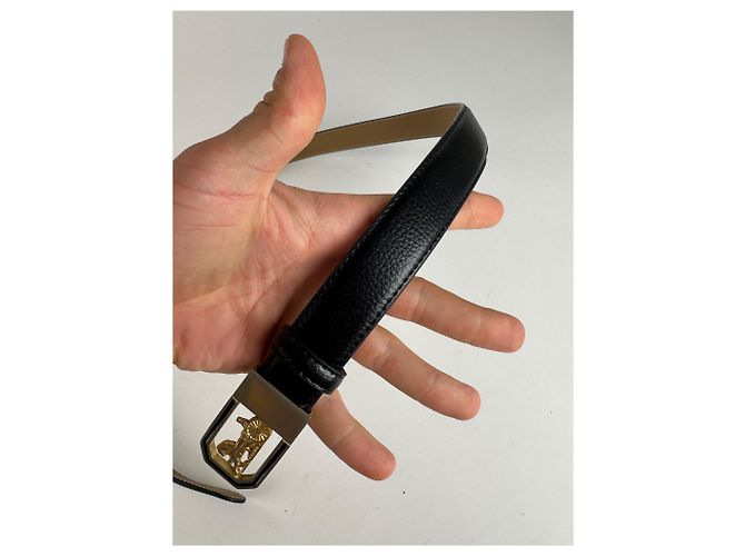 Céline Vintage Celine Ledergürtel schwarz - Ansicht 7