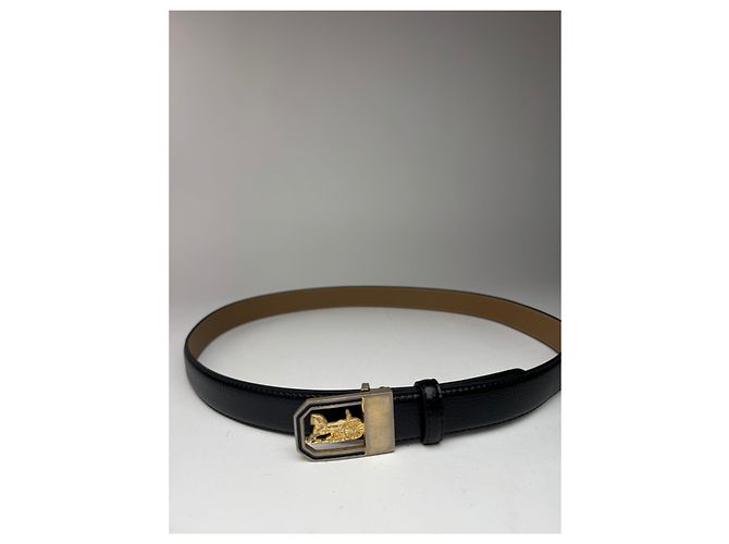 Céline Vintage Celine Ledergürtel schwarz - Ansicht 8