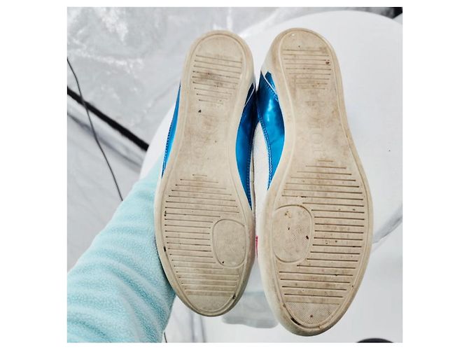 Dior Sneaker Metallic Blau Fuchsia Weiß Lammleder Mehrfarben Metallisch - Ansicht 5