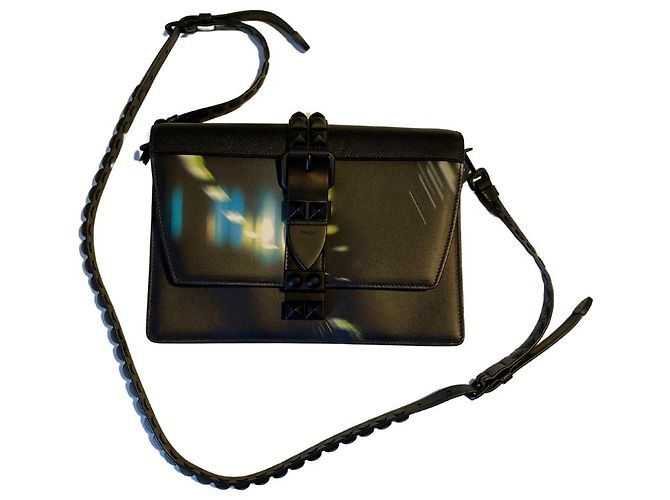 BAG PRADA ELEKTRA CITY LIGHTS SAFFIANO NERO Grigio Grigio antracite - vista 2