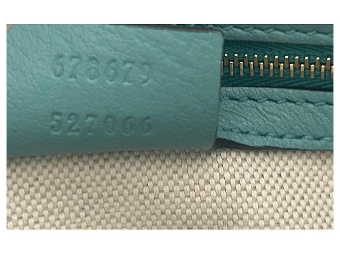Gucci GG Star Tote Tasche Leder Türkis - Ansicht 13