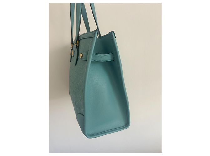 Gucci GG Star Tote Tasche Leder Türkis - Ansicht 7