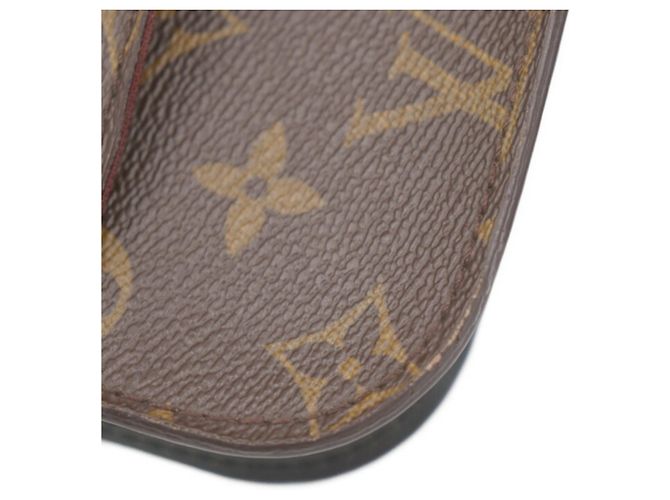 Borsa Clutch Monogram Macassar di Louis Vuitton Marrone Nero - vista 8
