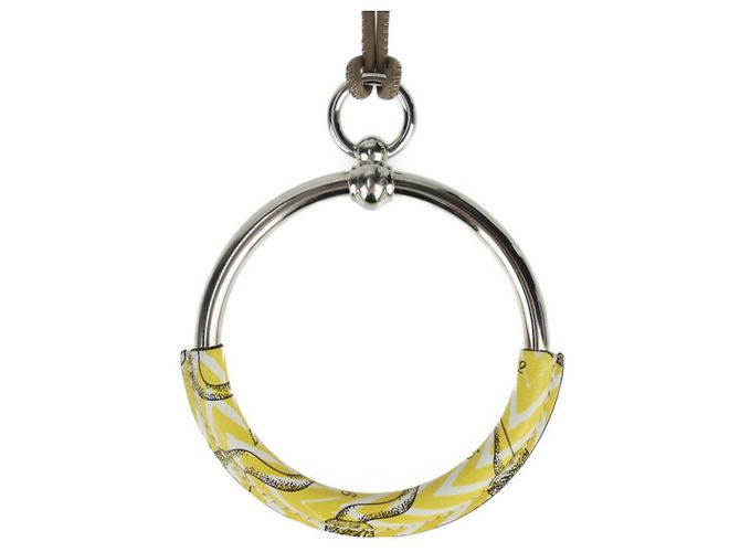 Hermès Collar Hermes Loop Della Cavalleria Plata Amarillo - vista 2